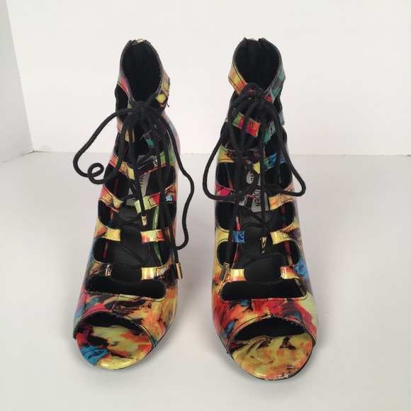 Steve Madden's Women's Floral Multi Color Lace-Up - Picture 7 of 7
